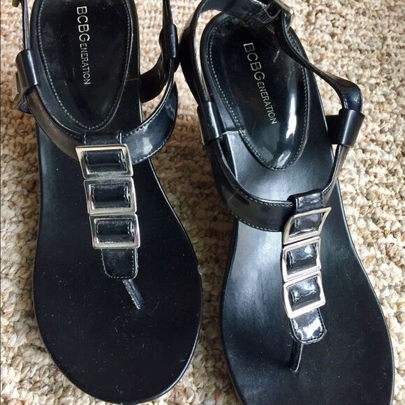 Nice black summer shoes by BCBGeneraion size 8 - Picture 1 of 2